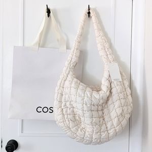 COS NWT Oversized Quilted Bag in Off White